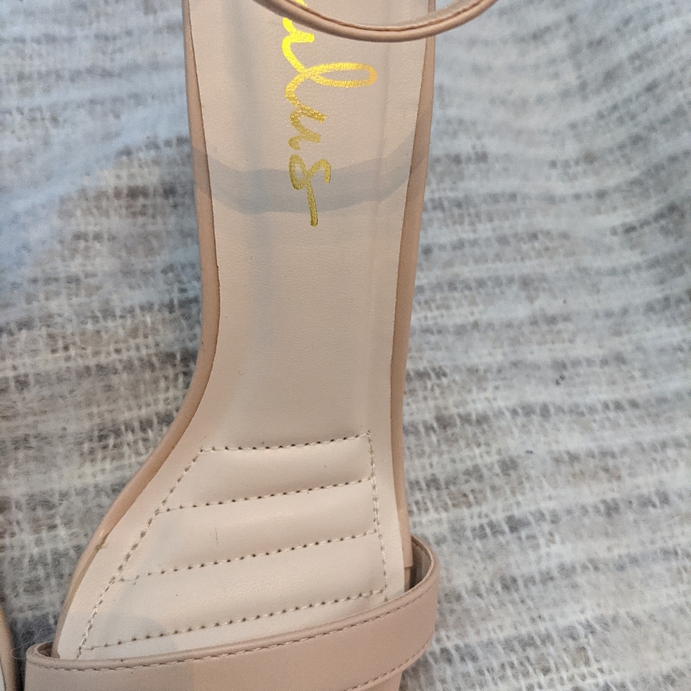 Lulu's Nude Vegan Leather Heels - Picture 15 of 15